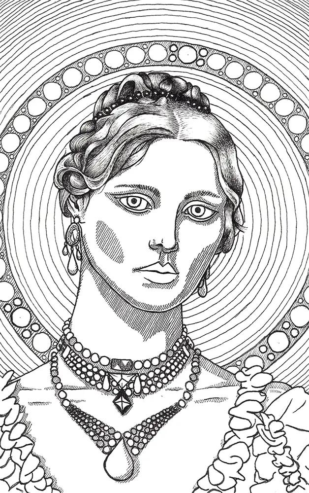 Léo Vacassin • Prestige • 2016 Portrait original féminin réalisé à l'aquarelle. Avant/après - noir et blanc. Léo Vacassin • Prestige • 2016