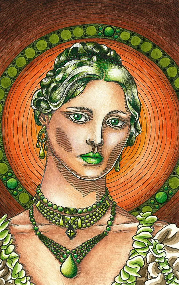 Léo Vacassin • Prestige • 2016 Portrait original féminin réalisé à l'aquarelle. Avant/après - couleur. Léo Vacassin • Prestige • 2016