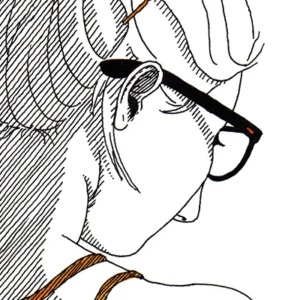 Bouton image. Collection de portraits féminins originaux colorés sur fond blanc. Léo Vacassin • Couleurs • 2013