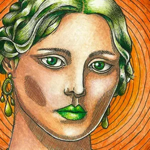 Bouton image. Portrait original féminin réalisé à l'aquarelle. Léo Vacassin • Prestige • 2016